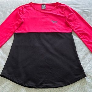 PINK Victoria’s Secret NWOT Black and Pink Long Sleeve Shirt
